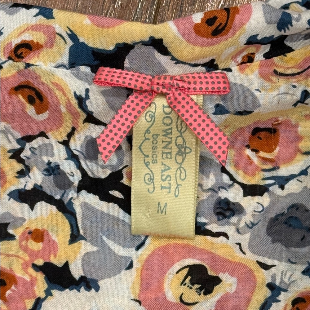 DownEast Floral Midi Dress with Navy Accents - Picture 6 of 9